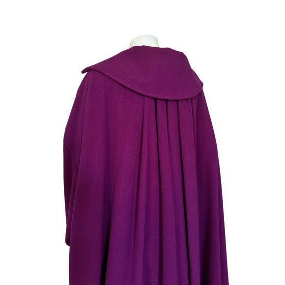 Thierry Mugler Vintage Violet Purple Cape Coat Size 38 S/M - Picture 8 of 12